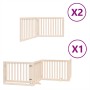 Folding dog gate, 8-panel poplar wood, 640 cm. by , Dog kennels and fences - Ref: Foro24-3155666, Price: 164,32 €, Discount: %