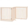 Folding dog gate with 12 panels made of poplar wood, 960 cm. by , Dog kennels and fences - Ref: Foro24-3155672, Price: 295,97...