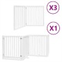 Folding dog gate 10 panels white poplar wood 800 cm by , Dog kennels and fences - Ref: Foro24-3155679, Price: 286,92 €, Disco...