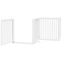 Folding dog gate 10 panels white poplar wood 800 cm by , Dog kennels and fences - Ref: Foro24-3155679, Price: 286,92 €, Disco...