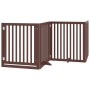 Folding dog gate 6 panels poplar wood brown 480 cm by , Dog kennels and fences - Ref: Foro24-3155693, Price: 175,76 €, Discou...