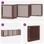 Folding dog gate 6 panels poplar wood brown 480 cm by , Dog kennels and fences - Ref: Foro24-3155693, Price: 175,76 €, Discou...