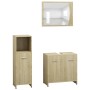 Juego muebles de baño 3 piezas madera ingeniería roble Sonoma de vidaXL, Muebles de baño - Ref: Foro24-3056910, Precio: 101,9...