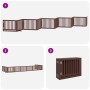 Folding dog gate with 10 panels made of brown poplar wood, 800 cm. by , Dog kennels and fences - Ref: Foro24-3155691, Price: ...