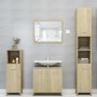 Juego muebles de baño 3 piezas madera ingeniería roble Sonoma de vidaXL, Muebles de baño - Ref: Foro24-3056910, Precio: 101,9...