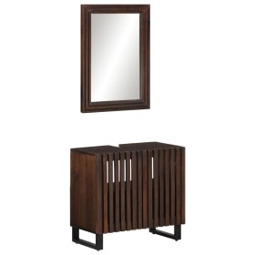 Conjunto de muebles de baño 2 piezas madera maciza de mango de , Muebles de baño - Ref: Foro24-3217096, Precio: 145,87 €, Des...