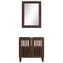 Set of 2-piece solid mango wood bathroom furniture by , Bathroom furniture - Ref: Foro24-3217096, Price: 145,87 €, Discount: %