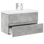 Bathroom furniture set, 2 pieces, gray plywood concrete by , Bathroom furniture - Ref: Foro24-3324909, Price: 207,55 €, Disco...