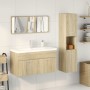 Set de muebles de baño 3 pzas madera contrachapada roble Sonoma de , Muebles de baño - Ref: Foro24-3324994, Precio: 134,21 €,...