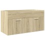 Set de muebles de baño 3 pzas madera contrachapada roble Sonoma de , Muebles de baño - Ref: Foro24-3324994, Precio: 134,21 €,...