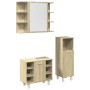 3-piece bathroom furniture set made of Sonoma oak plywood. by , Bathroom furniture - Ref: Foro24-3324975, Price: 176,51 €, Di...