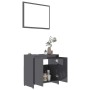 Gray chipboard 3-piece bathroom furniture set by vidaXL, Bathroom furniture - Ref: Foro24-3056936, Price: 215,99 €, Discount: %