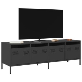 TV stand made of black cold-rolled steel