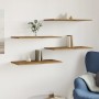 Wall shelves 4 units engineered wood oak artisan 60x30x1.5cm by , Closets and storage - Ref: Foro24-856300, Price: 37,21 €, D...