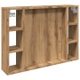 Mirror and LED wooden engineered oak artisan furniture 76x15x55cm by , Closets and storage - Ref: Foro24-857002, Price: 76,86...