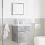 Bathroom furniture set, 2 pieces, gray plywood with concrete finish. by , Bathroom furniture - Ref: Foro24-856368, Price: 48,...