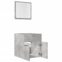 Bathroom furniture set, 2 pieces, gray plywood with concrete finish. by , Bathroom furniture - Ref: Foro24-856368, Price: 48,...