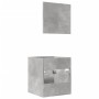 Bathroom furniture set, 2 pieces, gray plywood with concrete finish. by , Bathroom furniture - Ref: Foro24-856368, Price: 48,...