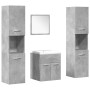 Bathroom furniture set, 5 pieces, engineered wood, concrete gray. by , Bathroom furniture - Ref: Foro24-3324885, Price: 230,2...