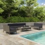 10-piece garden furniture set and gray synthetic rattan cushions by vidaXL, Garden sets - Ref: Foro24-3056980, Price: 601,54 ...