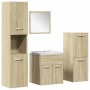 5-piece engineered wood bathroom furniture set in Sonoma oak. by , Bathroom furniture - Ref: Foro24-3325001, Price: 218,84 €,...