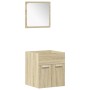 5-piece engineered wood bathroom furniture set in Sonoma oak. by , Bathroom furniture - Ref: Foro24-3325001, Price: 218,84 €,...