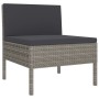 Set de muebles de jardín 10 pzas y cojines ratán sintético gris de vidaXL, Conjuntos de jardín - Ref: Foro24-3056980, Precio:...