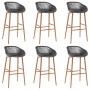 High table and 7-piece bar stools set in white and gray. | Foro24|Onlineshop| Casa, Jardín y Más Foro24.es