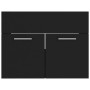 Engineered wood black bathroom furniture set by , Bathroom furniture - Ref: Foro24-3070956, Price: 119,77 €, Discount: %