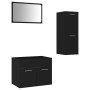 Set of black engineered wood bathroom furniture | Foro24|Onlineshop| Casa, Jardín y Más Foro24.es