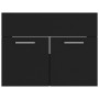 Set of black engineered wood bathroom furniture | Foro24|Onlineshop| Casa, Jardín y Más Foro24.es