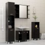 4-piece engineered wood bathroom furniture set in black by vidaXL, Bathroom furniture - Ref: Foro24-3056899, Price: 241,17 €,...