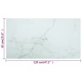 Marble design table with white tempered glass top 120x65 cm 8mm by , Table tops - Ref: Foro24-322260, Price: 76,29 €, Discoun...