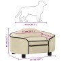 Plush cream dog sofa 67x47x36 cm by , Beds for dogs - Ref: Foro24-171090, Price: 80,45 €, Discount: %