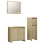 Sonoma Oak Engineered Wood 3-Piece Bathroom Furniture Set by vidaXL, Bathroom furniture - Ref: Foro24-3056928, Price: 123,98 ...