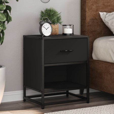 Engineered wood black bedside table 40x31x50 cm by , Nightstands - Ref: Foro24-848684, Price: 53,08 €, Discount: %