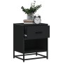 Engineered wood black bedside table 40x31x50 cm by , Nightstands - Ref: Foro24-848684, Price: 53,08 €, Discount: %