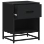 Engineered wood black bedside table 40x31x50 cm by , Nightstands - Ref: Foro24-848684, Price: 53,08 €, Discount: %