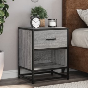 Bedside table made of gray Sonoma engineered