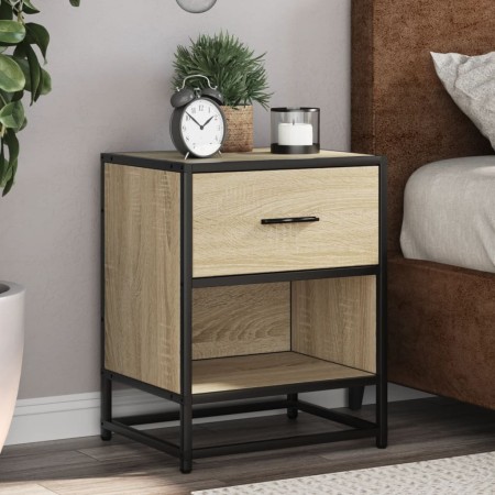 Mesita de noche madera de ingeniería roble Sonoma 40x31x50 cm de , Mesitas de noche - Ref: Foro24-848686, Precio: 51,55 €, De...