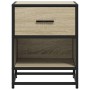 Engineered wood nightstand in Sonoma oak, 40x31x50 cm. by , Nightstands - Ref: Foro24-848686, Price: 51,55 €, Discount: %