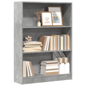 Estantería de madera de ingeniería gris hormigón 80x24x109 cm de , Librerías y estanterías - Ref: Foro24-857838, Precio: 56,6...