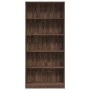 Estantería de madera de ingeniería marrón roble 80x24x176 cm de , Librerías y estanterías - Ref: Foro24-857859, Precio: 79,40...