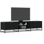 Engineered wood TV stand in black, 180x35x41 cm by , TV Furniture - Ref: Foro24-3300775, Price: 126,77 €, Discount: %