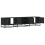 Engineered wood TV stand in black, 180x35x41 cm by , TV Furniture - Ref: Foro24-3300775, Price: 126,77 €, Discount: %