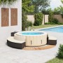 Acacia wood and black synthetic rattan whirlpool bathtub edge | Foro24|Onlineshop| Casa, Jardín y Más Foro24.es