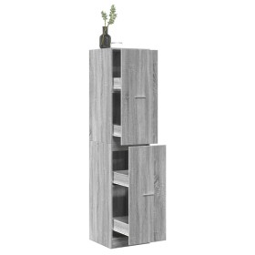 Armario botiquín madera ingeniería gris Sonoma 40x41x174,5 cm de , Taquillas y armarios de almacenamiento - Ref: Foro24-33096...