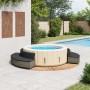 Whirlpool-Badewannenrand aus Akazienholz und grauem synthetischem Rattan | Foro24|Onlineshop| Casa, Jardín y Más Foro24.es