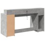 Desk with LED lights, engineered wood, gray concrete finish, 160x55x91 cm | Foro24|Onlineshop| Casa, Jardín y Más Foro24.es