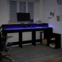 Schreibtisch mit LED-Beleuchtung, schwarzes Ingenieurholz, 200x104x91 cm. von , Schreibtische - Ref: Foro24-3309466, Preis: 2...